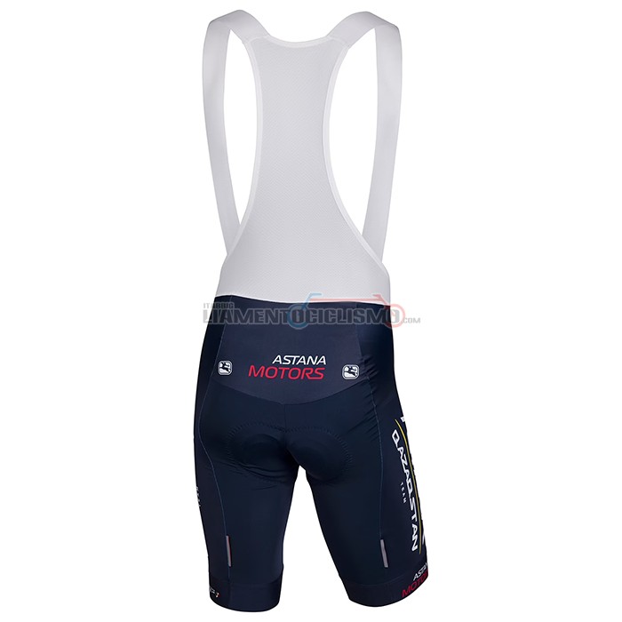 Abbigliamento Ciclismo Astana Manica Corta 2022 Blu Bianco